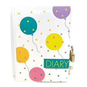 Vintage 1980s/90s Puffy Cover Diary Notebook Journal Balloons Multicolour Paper